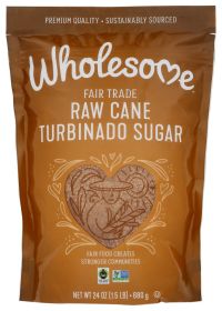 WHOLESOME SWEETENERS: Natural Raw Cane Turbinado Sugar, 24 oz