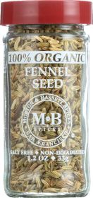 MORTON & BASSETT: Organic Fennel Seed, 1.2 Oz