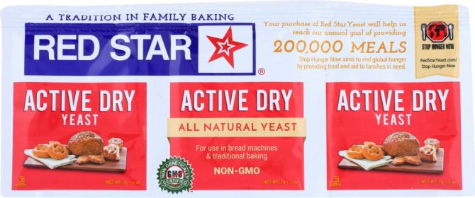 RED STAR: Active Dry Yeast Gluten Free 3 Packs, 0.75 oz