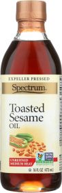 SPECTRUM NATURALS: Toasted Sesame Oil Unrefined, 16 oz