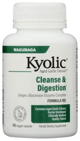 KYOLIC: Aged Garlic Extract Candida Cleanse and Digestion Formula 102, 100 Vegetarian Capsules