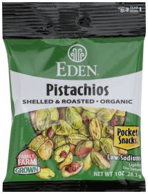 EDEN FOODS: Pistachios Pocket Snacks Organic, 1 oz