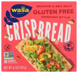 WASA: Gluten Free Sesame and Sea Salt, 6.1 oz