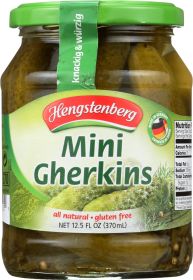 HENGSTENBERG: Pickle Knax Mini Crunchy Gherkins, 12.5 oz