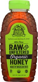 NATURE NATE'S: 100% Pure Raw and Unfiltered Organic Honey, 16 oz