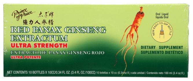 PRINCE OF PEACE: Red Panax Ginseng Extractum Ultra Strength, 10 Bottles