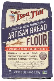 BOB'S RED MILL: Unbleached Enriched Artisan Bread Flour, 5 lb