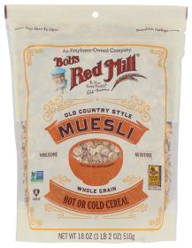 BOBS RED MILL:  Old Country Style Muesli Whole Grain Cereal, 18 oz