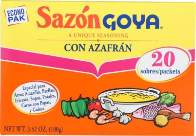 GOYA: Sazon Azafran 20 Count, 3.52 oz