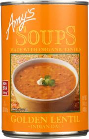 AMY'S: Golden Lentil Soup Indian Dal, 14.4 oz