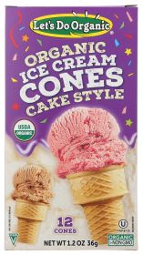 LET'S DO ORGANIC: Cake Style Ice Cream Cones, 1.2 oz