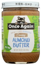 ONCE AGAIN: Nut Butter Almond Smooth Organic, 16 oz