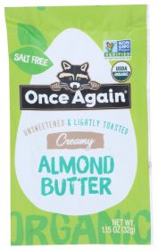 ONCE AGAIN: Almond Butter Squeeze Pack Light Toasted Organic, 1.15 oz