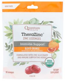 QUANTUM: TheraZinc Blood Orange Lozenges, 18 ea