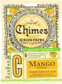 CHIMES: Mango Ginger Chews Bag, 5 oz