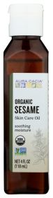 AURA CACIA: Organic Skin Care Oil Protecting Sesame, 4 oz