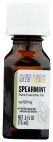 AURA CACIA: 100% Pure Essential Oil Spearmint, 0.5 Oz