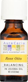 AURA CACIA: Rose Otto in Jojoba Oil, 0.5 oz