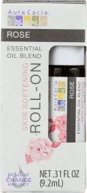 AURA CACIA: Oil Essential Roll-on Rose, 0.31 oz