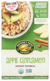 NATURE'S PATH: Organic Instant Hot Oatmeal Apple Cinnamon 8 Packets, 14 oz