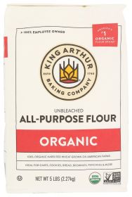 KING ARTHUR FLOUR: Organic Unbleached All Purpose Flour, 5 lbs