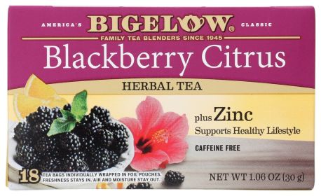 BIGELOW: Blackberry Citrus Plus Zinc Herbal Tea, 1.06 oz