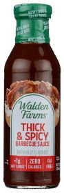 WALDEN FARMS: Calorie Free Barbecue Sauce Thick & Spicy, 12 oz