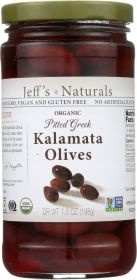 JEFF'S NATURALS: Organic Pitted Whole Greek Kalamata Olives, 7 oz