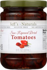 JEFF'S NATURALS: Sun-Ripened Dried Tomatoes, 8 oz