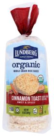 LUNDBERG: Organic Rice Cakes Cinnamon Toast, 9.5 oz