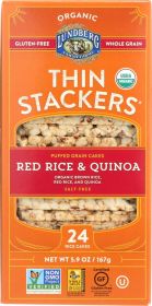 LUNDBERG: Rice Cakes Thin Stackers Red Rice & Quinoa, 5.9 oz