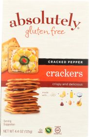 ABSOLUTELY GLUTEN FREE: Cracker Gluten Free Cracked Pepper, 4.4 oz