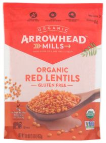 ARROWHEAD MILLS: Organic Red Lentils, 16 oz