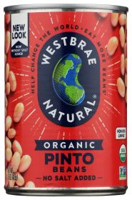 WESTBRAE: Organic Pinto Beans No Salt Added, 15 oz