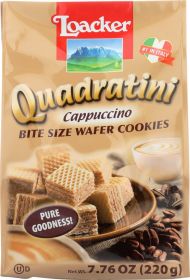 LOACKER: Quadratini Cappuccino Wafer 220g, 7.76 oz