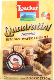 LOACKER: Quadratini Tiramisu Wafer 220g, 7.76 oz