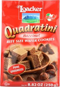 LOACKER: Quadratini Hazelnut Wafer, 8.82 oz