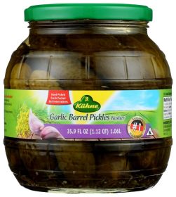 KUHNE: Garlic Barrel Pickles, 34.2 oz