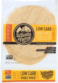 LA TORTILLA: Factory Whole Wheat Low Carb Tortillas, 13 oz