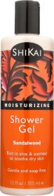 SHIKAI: All Natural Moisturizing Shower Gel Sandalwood, 12 Oz