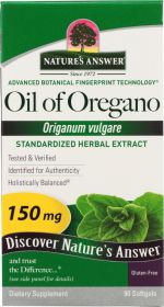 NATURE'S ANSWER: Oil of Oregano Origanum Vulgare 150 Mg, 90 Softgels