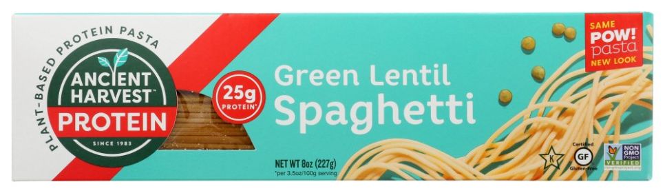 ANCIENT HARVEST: Pow! Pasta Green Lentil Spaghetti, 8 oz