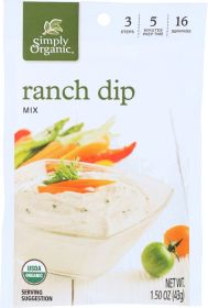 SIMPLY ORGANIC: Ranch Dip Mix, 1.5 Oz