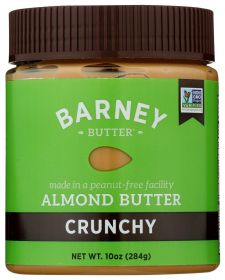 BARNEY BUTTER: Almond Butter Crunchy, 10 Oz