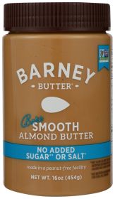 BARNEY BUTTER: Nut Butter Bare Smooth, 16 oz