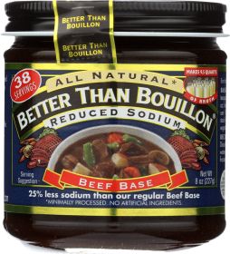 BETTER THAN BOUILLON: All Natural Reduce Sodium Beef Base, 8 Oz