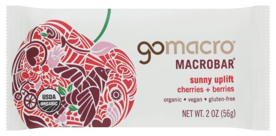 GOMACRO: MacroBar Sunny Uplift Cherries + Berries, 2 oz