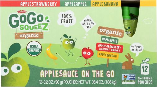 GOGO SQUEEZ: Applesc Pntry Pk3Flv 12Pk, 38.4 oz