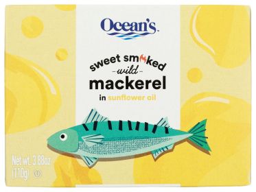 OCEAN'S: Mackerel Hot Smoked Sweet, 3.88 oz