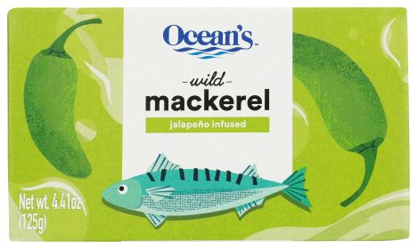 OCEAN'S: Mackerel Fillets W Jalapeno, 4.41 oz